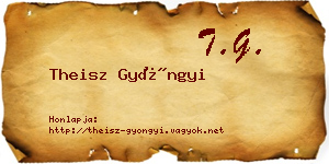 Theisz Gyöngyi névjegykártya